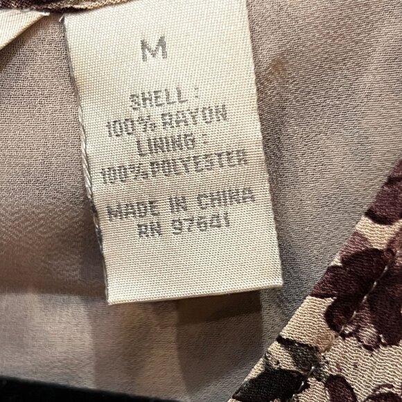 J. Jill Womens Med Romantic Boho Cottagecore Peasant Ruffle Front Floral Dress - Picture 7 of 11